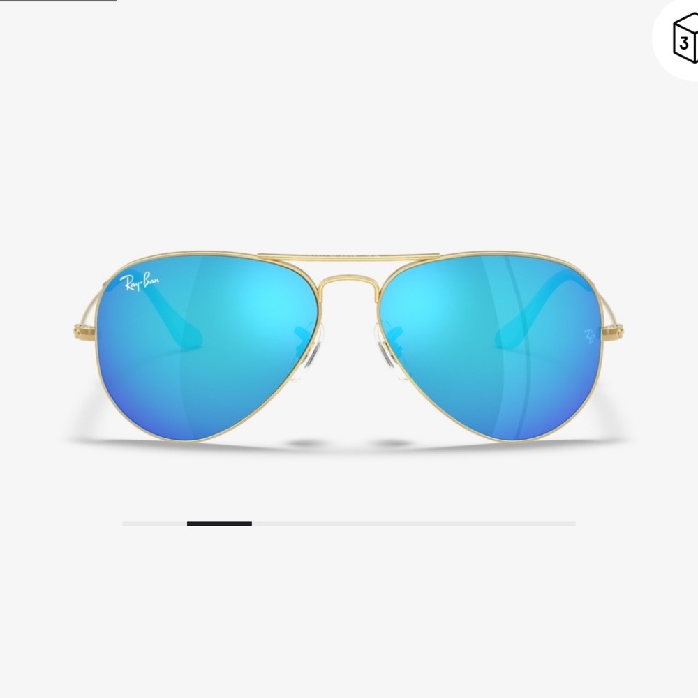 Ray-Ban Aviator Sunglasses Blue Flash RB 3025 55mm